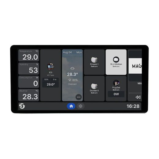 6.95" Shelly Wall Display X2i WiFi/BLU control panel (black)