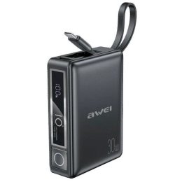 10000mAh 30W P87K Power Bank with Integrated USB-C